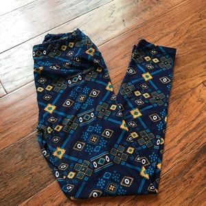 OS gold/ navy leggings